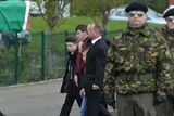 thumbnail: A guard of honour flanks the coffin of Michael Barr at his funeral in Strabane Co Tyrone this morning. Barr was shot dead at the end of April in a pub in Dublin. It is thought his murder is part of a bitter feud between rival gangs in the city.
PACEMAKER BELFAST   05/05/2016